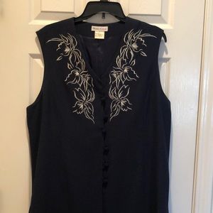 Navy and silver vest top- see notes